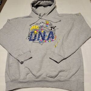 Jurassic World Mr. DNA Hoodie Gray Universal Studios Park Movie Size Medium